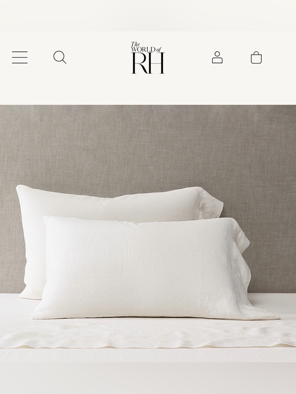 Restoration Hardware Standard Pillowcases (set of 4)